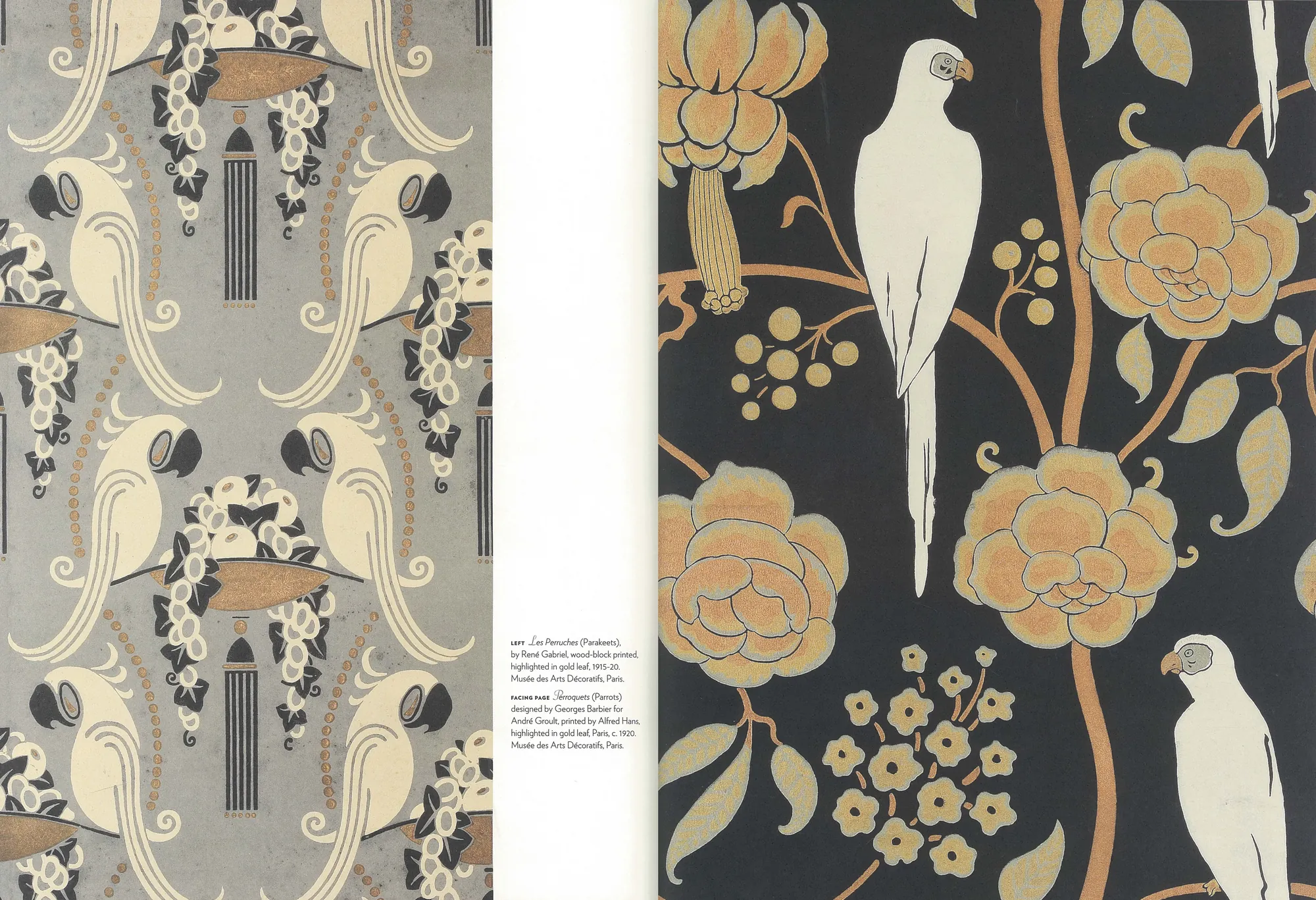 pp. 204-205 — Les Perruches and Perroquets, Art Deco